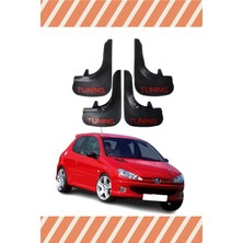 Heda Tex Peugeot 206 Hb Tunıng Yazılı 4'lü Tozluk Çamurluk Paçalık