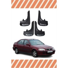 Heda Tex Honda Civic Euro Hb 1996-2001  Sports Yazılı 4'lü Tozluk Çamurluk Paçalık