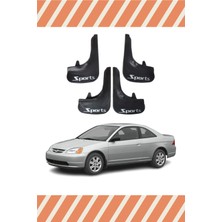 Heda Tex Honda Civic 2001-2007  Sports Yazılı 4'lü Tozluk Çamurluk Paçalık