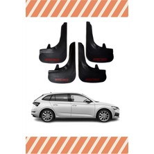 Heda Tex Skoda Scala Racing Yazılı 4'lü Tozluk Çamurluk Paçalık