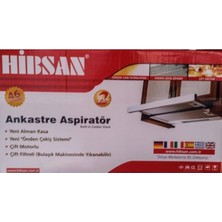 Hibsan 7062 Led Aydınlatmalı Karbon Filtreli Bacasız Mutfak Aspiratörü  Beyaz
