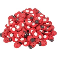 Uğur Böceği Yapışkanlı  Kırmızı 100 Adet