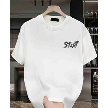 Panda Baskı Tekstil Start Baskılı Özel Tasarım Oversize Tshirt