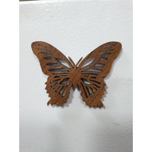 Altınuç Art Design 3 Adet 8x8  cm  Ahşap Kelebek Magnet