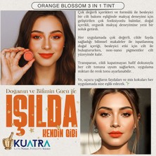 Kuatra Orange Blossom Lip-Cheek-Eye ‘tint’ Doğal Içerikli Çok Amaçlı Allık, Ruj, Göz Farı (Makyaj Beraberinde Çok Değerli Besleyici Cilt Bakımı)