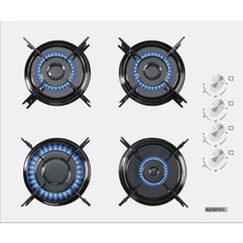 Kumtel Home Basic Beyaz Cam Ankastre Set