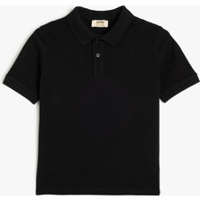 Koton Polo Tişört Kısa Kollu Dokulu Pamuklu