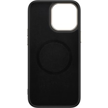 Bulut Aksesuar Apple iPhone 15 Pro Max Kılıf M-Safe Şarj Özellikli Karbon Fiber Görünümlü Blt Antina Kapak - Siyah