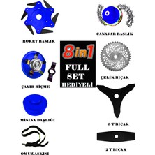 Eisenn German X-Still 8 İN 1 Metal Şanzuman Yan Tipi Ot Çim Çalı Çayı Biçme Tırpanı Aparat Hediyeli

