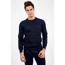 Maraton Comfort Erkek Bisiklet Yaka  Lacivert Sweatshirt