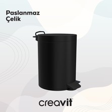 Pedallı Çöp Kovası (5 Lt) Mat Siyah