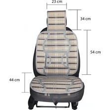 Oto Hasır Bambu Minder Ön Gri Ikili Takım Bel Destekli Terletmez WF-1819-GR