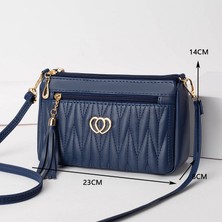 Moda Kadınlar Crossbody Çanta Bayanlar Deri Omuz Çantası Kızlar Için Püsküllü Çanta (Yurt Dışından)