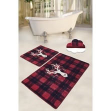 Chilai Home Geyik 2'li Set Banyo Paspas Seti,paspas Takımı,klozet Takımı Djtbanyo