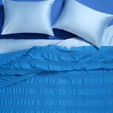 Zsa Zsa Zsu Braga Koyu Mavi Çift Kişilik Pamuk Pike