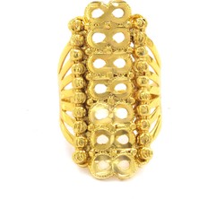 Çelik Yüzük Altın Kaplama Dorikalı Kaburga YZK-480