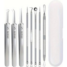 Ultra-Ince No. 5 Akne Siyah Nokta Cımbız Takımı 0.1mm Profesyonel Cımbız Alman Çelik