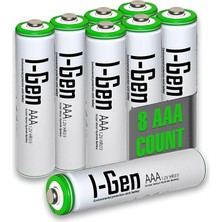 B109 8 Adet Aaa 900 Mah Şarj Edilebilir Ince Kalem Pil 1.2V Ni-Mh Şarjlı Pil