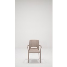 Sandalie 4 Adet Rattan Lüx Cappucino Sandalye / Balkon-Bahçe-Teras