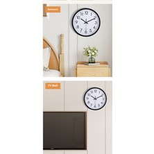 Modern Basit Yuvarlak Saat 12 Inç Sessiz Tarama Yatak Odası Çalışma Odası Duvar Saati Çocuk Odası Şeker Renkli Saat (Yurt Dışından)