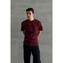  Erkek %100 Pamuk Oversize Basic T-Shirt