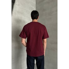  Erkek %100 Pamuk Oversize Basic T-Shirt