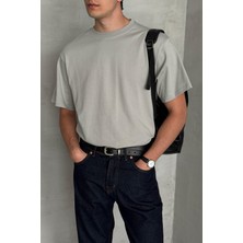  Erkek %100 Pamuk Oversize Basic T-Shirt