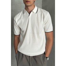 Erkek Oversize Polo Yaka Triko T-Shirt
