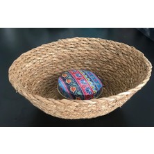 Bambu Oval Sepet & Mandala Desen Metal Kutu Mum