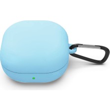 Bilişim Aksesuar Samsung Galaxy Buds 2 Uyumlu Kılıf Kulaklık Kılıfı Silikon Kılıf Koruyucu Kılıf - Mavi