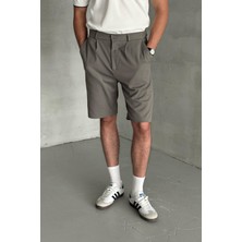 Erkek Pileli Baggy Şort