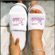 Nakış Işlemeli Nedime Bride Team Terliği