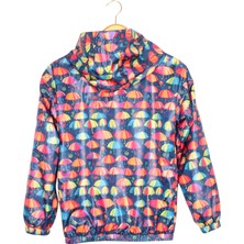 Mommo Kids Rüzgarlık Şemsiye Desenli Kapüşonlu