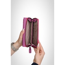 Mft Leather Kuvars 2718  Deri Fermuarlı Kadın Cüzdan