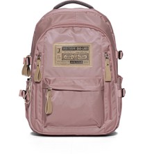 Go Veform Tablet ve Laptop Bölmeli Çok Cepli Su Geçirmez Okul Çantası Lise ve Ortaokul JT60010 Koyu Pembe