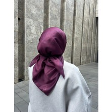 Pamuklu Soft Inci Desen Eşarp-Mürdüm