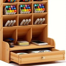 Instalux Bölmeli ve Çekmeceli Ahşap Organizer