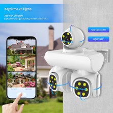 Yeni 9mp UHD 3 Ekran Kablosuz Wifi Ağ Video Gözetim  4K 360 Derece Wifi Güvenlik Kamerası