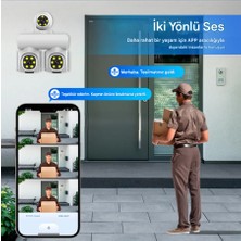 Yeni 9mp UHD 3 Ekran Kablosuz Wifi Ağ Video Gözetim  4K 360 Derece Wifi Güvenlik Kamerası