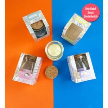 Mantar Kapaklı Cam Kavanoz Mum ( Tek Adet )