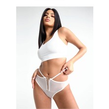 3’lü Tantelli-Göpürlü-Külot-Tanga Kadın Iç Giyim