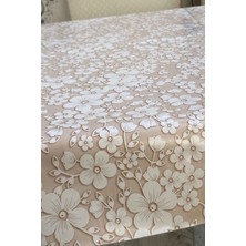 Pvc Kaymaz Elyaf Tabanlı Silinebilir Masa Örtüsü Su Geçirmez Muşamba Sofra Bezi Çiçek Desenli