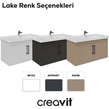 D20 100 cm Kapaklı Lavabo Dolabı Beyaz Lake Kapak