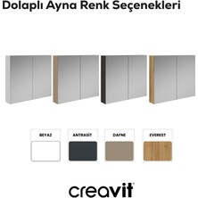 D20 80 cm Beyaz Aynalı Dolap Melamin Gövde