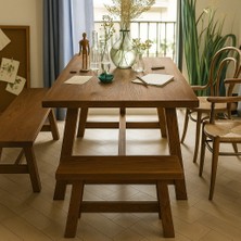 Ahşap Doğal Kütük Yemek / Toplantı / Çalışma Masası