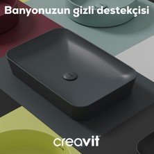 Lavabo Sifon Başlığı Pop-Up Taşmasız Mat Antrasit