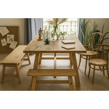 Ahşap Doğal Kütük Yemek / Toplantı / Çalışma Masası