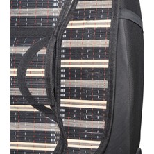 Oto Hasır Bambu Minder Ön Siyah Ikili Takım Bel Destekli Terletmez WF-1819-BK