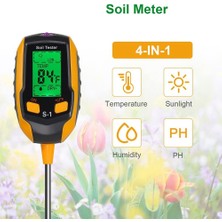 Stellar Toprak Ph Ölçer, Ph/sıcaklık/ışıklı Dijital Bitki Nem Ölçer (Yurt Dışından)