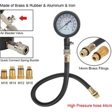 M10 M12 M14 M18 Adaptörlü Benzinli Motor Kompresyon Ölçer 0-300 Psı Basınç Ölçer Otomotiv Silindir Test Cihazı Kiti (Yurt Dışından)